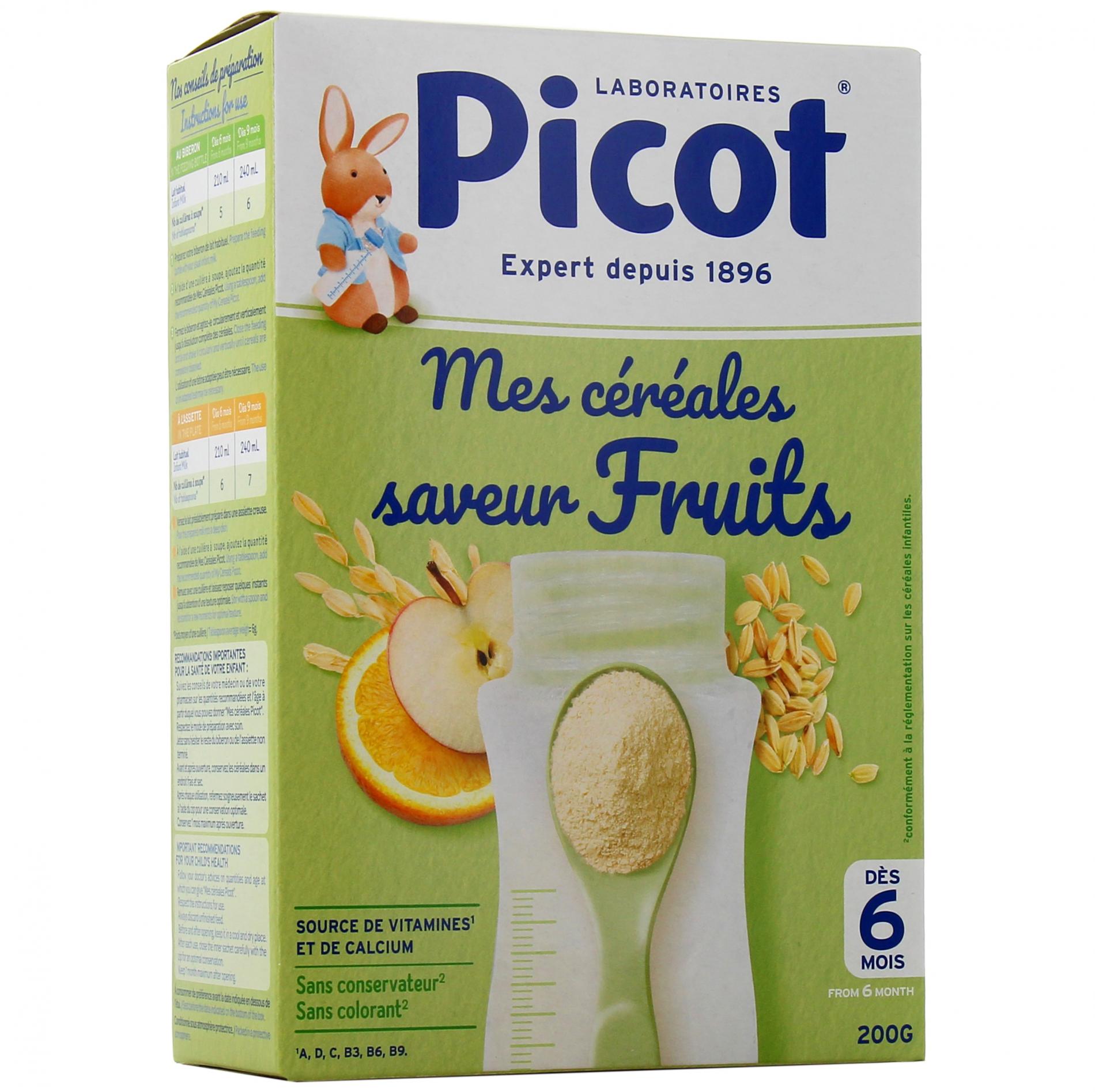 PICOT MES CÉRÉALES SAVEUR FRUITS DES 6 MOIS