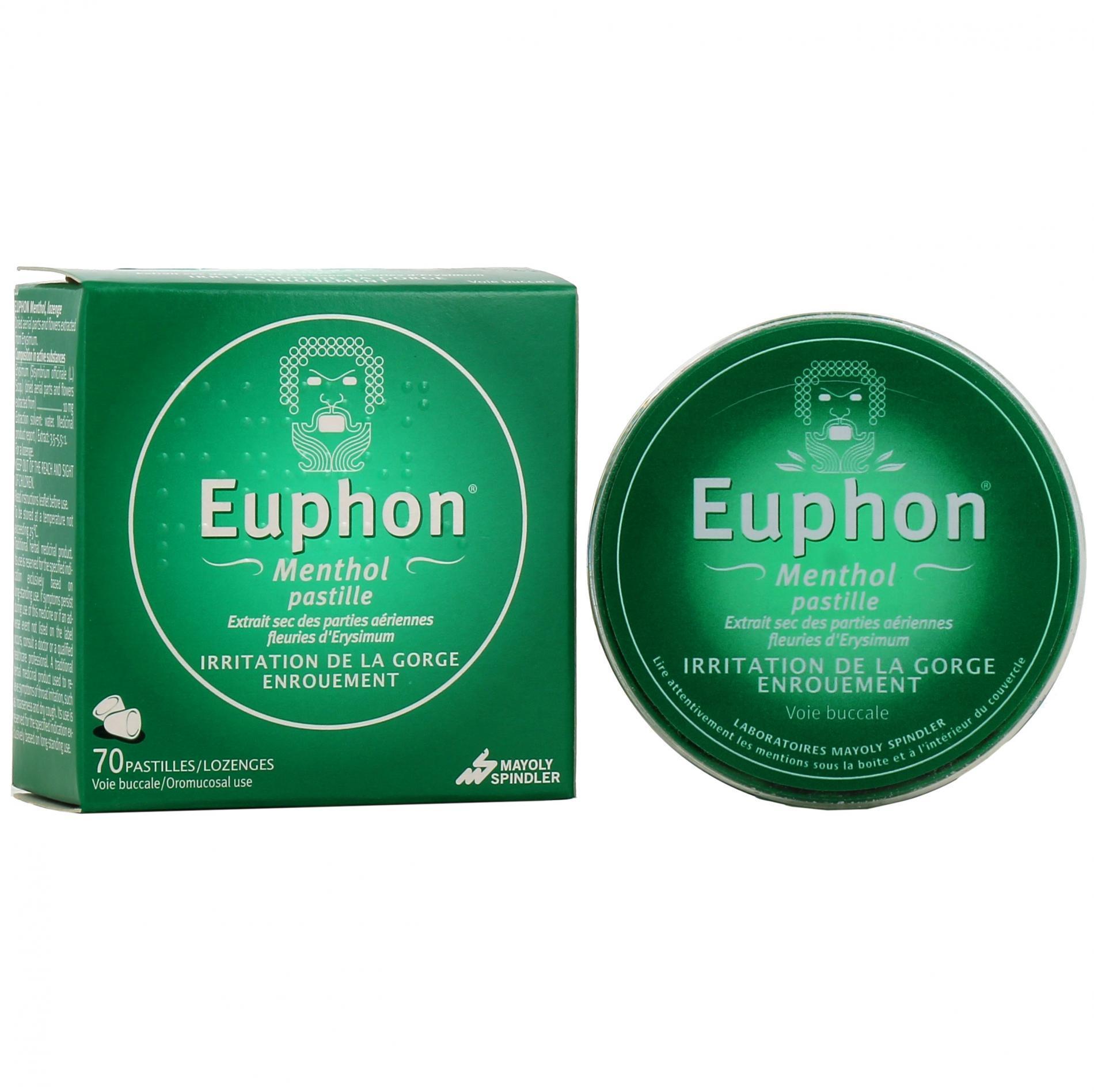 EUPHONEO PASTILLES GOÛT MENTHE EUCALYPTUS
