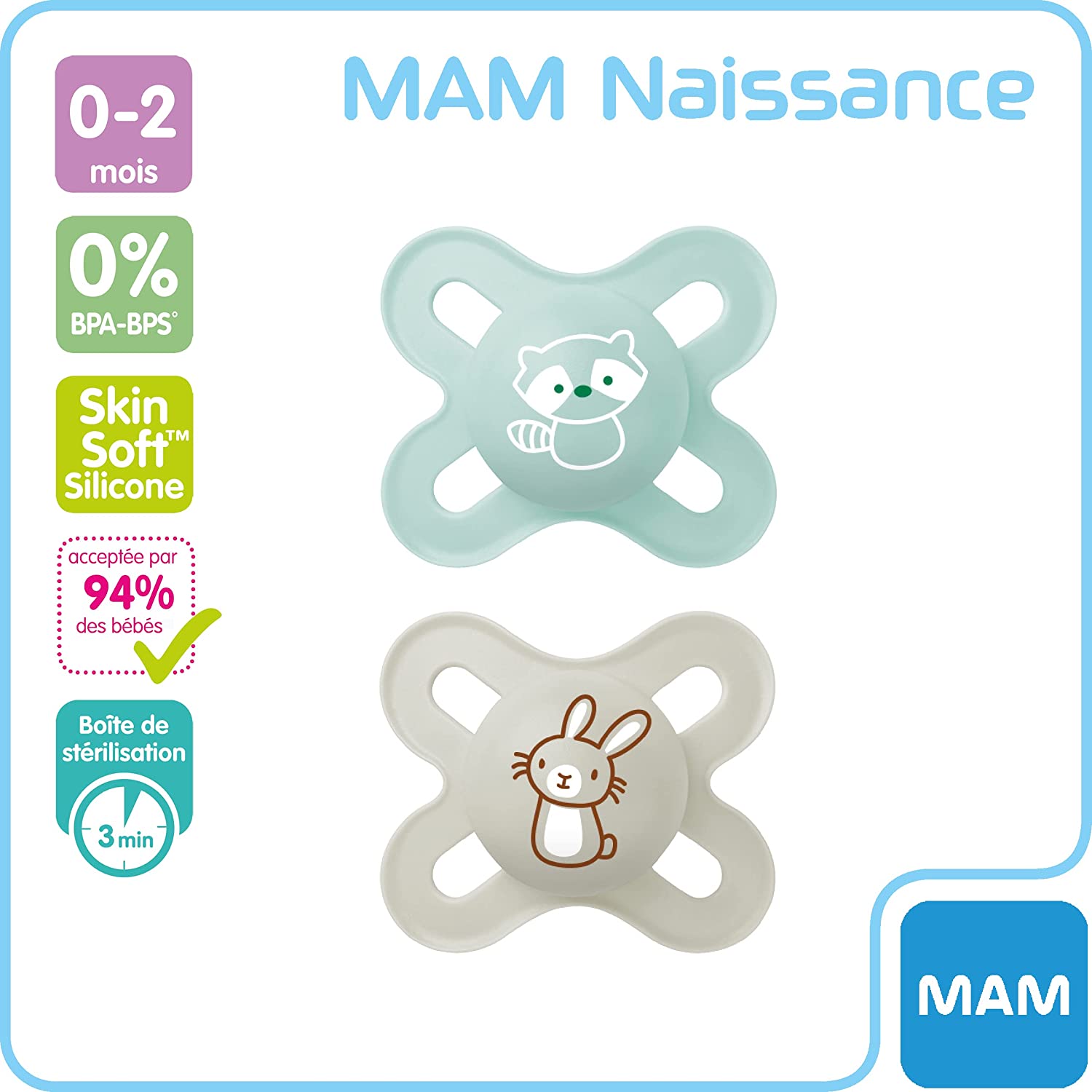 SUCETTES ORIGINAL NAISSANCE 0-2 MOIS