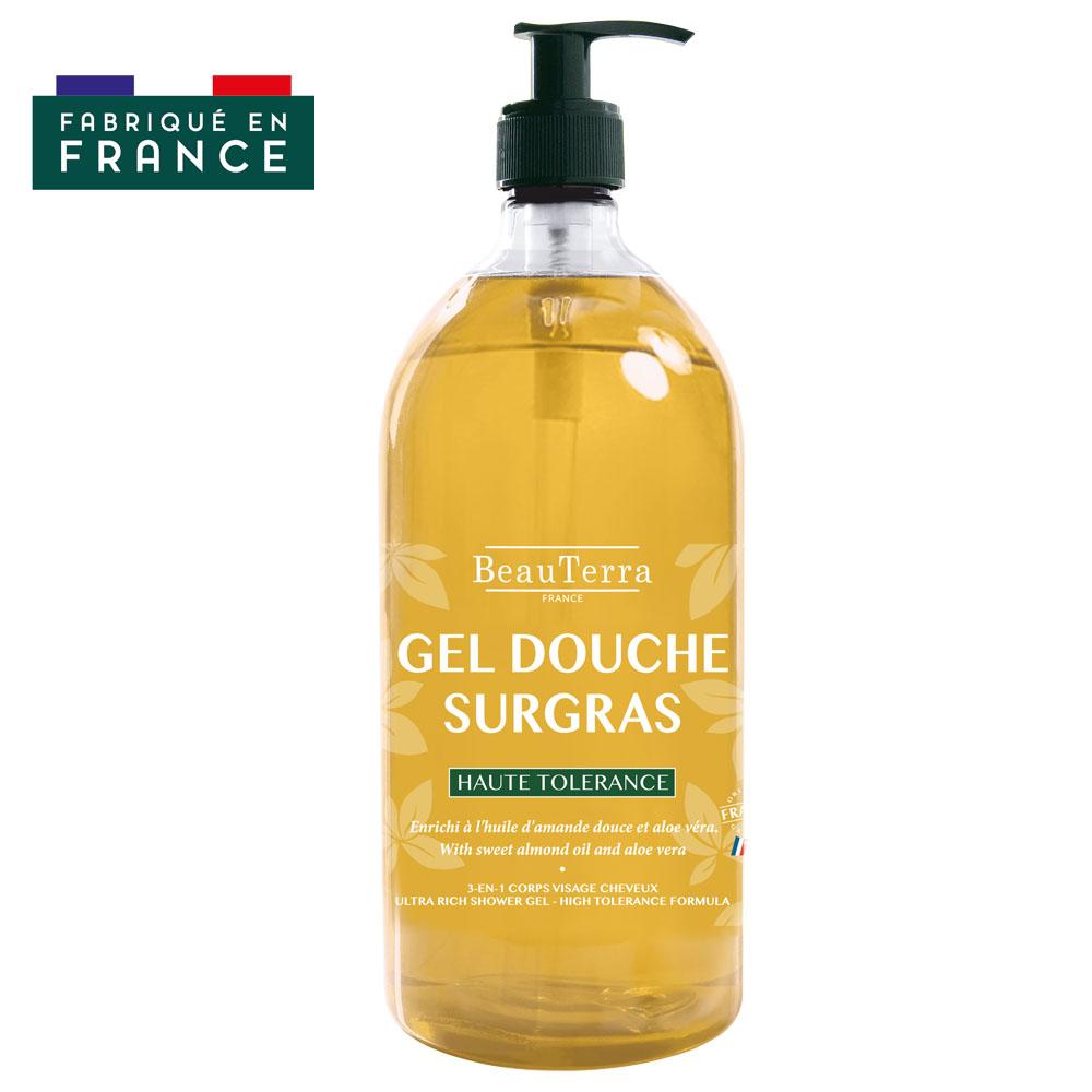 GEL DOUCHE SURGRAS CORPS ET CHEVEUX HUILE D'AMANDE DOUCET ET ALOE VERA